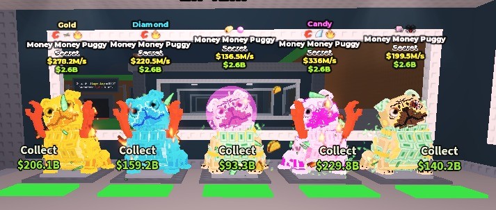 Money Puggy's (COMBO COM 5 MONEY PUGGYS)